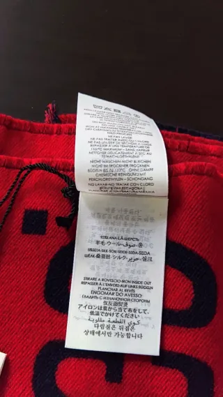 Sciarpa Gucci Lana e seta GG rossa blu