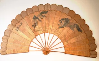 Pieza oriental XXL: abanico chino decorativo