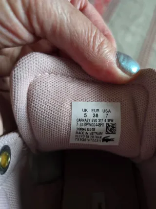 Scarpe alte Lacoste rosa e bianche