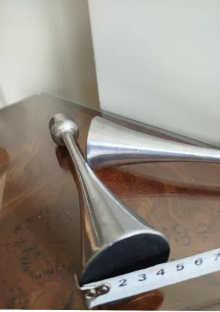 2 Candelabros Vintage Metal Plateado( años 50-60)