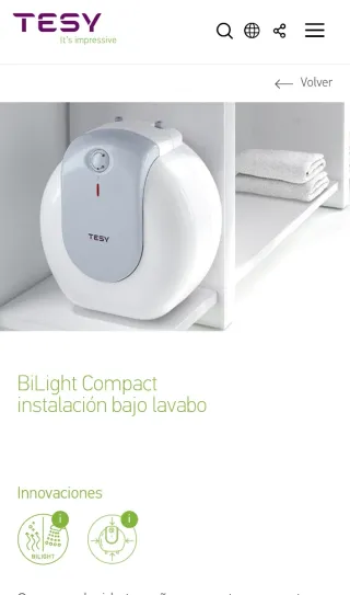 Termo eléctrico TESY 15L