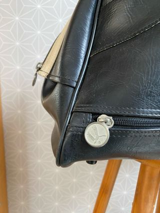 Bolso Puma Piel Negro y Beige Deporte