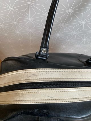 Bolso Puma Piel Negro y Beige Deporte