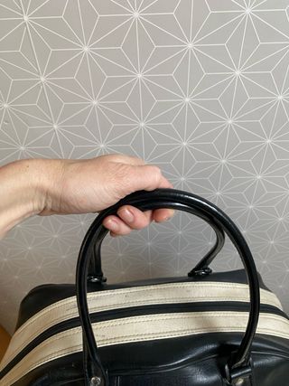 Bolso Puma Piel Negro y Beige Deporte