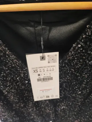 Top lentejuelas ZARA XS