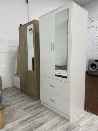 Armario Ropero 2 puertas espejo y cajones nuevo