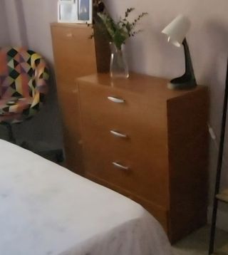 Armario, cómoda y zapatero madera