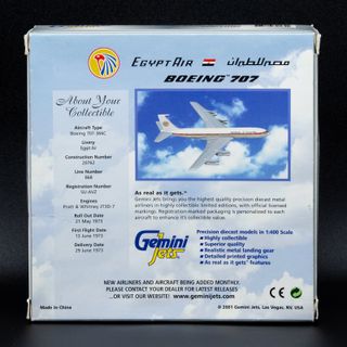 Maqueta Avión Boeing 707 EgyptAir 1:400