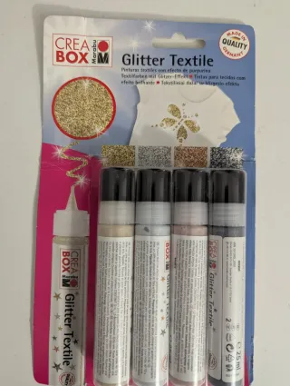 Pintura Textil purpurina Glitter Marabu Crea Box
