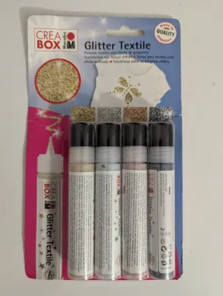 Pintura Textil purpurina Glitter Marabu Crea Box