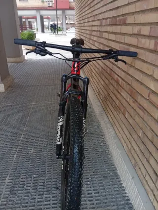 Bicicleta Montaña Doble Suspensión Roja Talla M