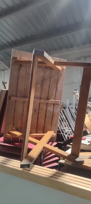 Mesa de madera rústica 25 unidades 120x90x75