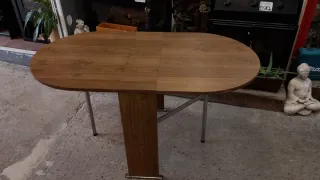 Mesa de cocina extensible madera y metal