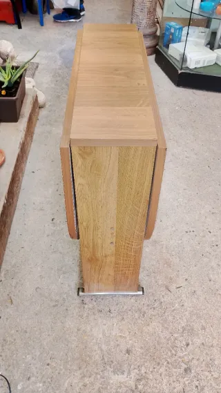 Mesa de cocina extensible madera y metal