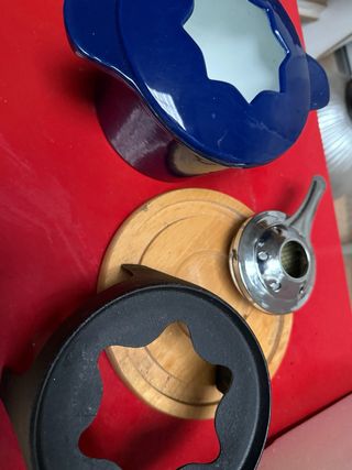 Máquina de fondue azul
