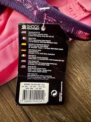 Sujetador deportivo Shock Absorber morado