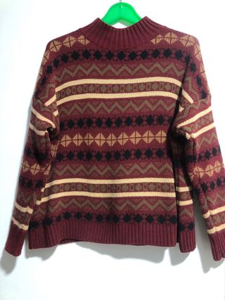 Jersey Étnico Oversize Burdeos Talla XL