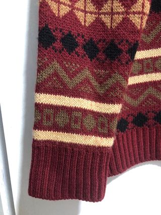 Jersey Étnico Oversize Burdeos Talla XL