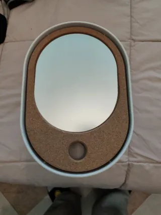 Joyero organizador beige y marrón