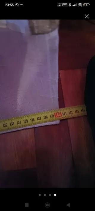 Cortinas beige con diseño moderno,con barra,lavado