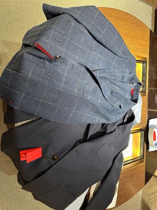 Americana Carolina Herrera cuadros azul