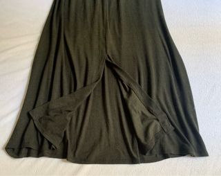 Falda Midi Punto Caqui