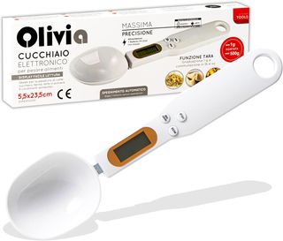 IPEA Cuchara báscula digital para medir peso alimentos en la cocina – Precisión de 1 g a 500 g – Báscula electrónica con pantall