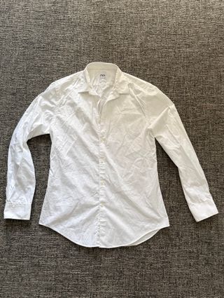 Camisa Zara Slim Fit Talla L Blanca
