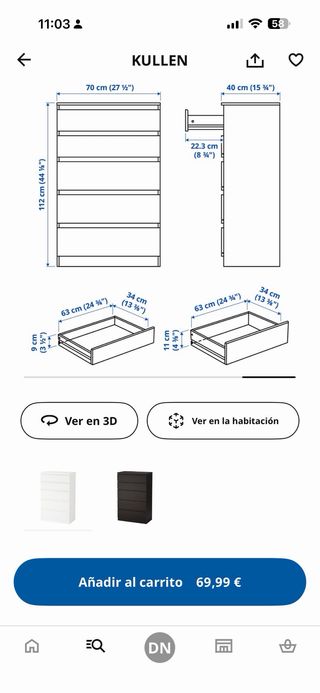 1...50€/2 ..80€ cómoda Ikea