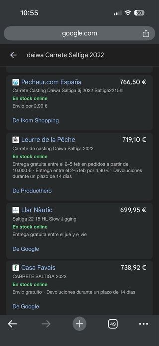 Carrete Daiwa Saltiga 15HL Nuevo