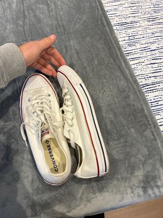 Converse Bajas Blancas Talla 44