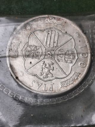 Moneda Francisco Franco 1966 de plata