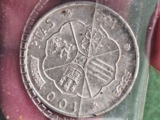 Moneda Francisco Franco 1966 de plata