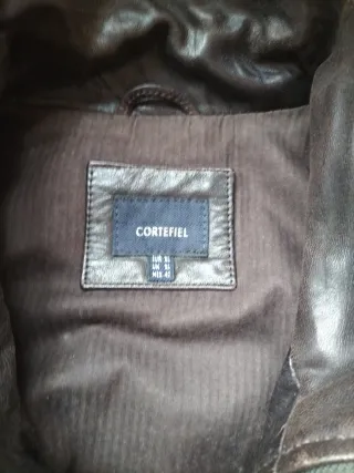 Chaquetón de piel para hombre elásticos en cintura