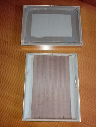 2 Cuadros Decorativos Marco Dorado