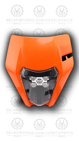 Careta con Faro LED Naranja