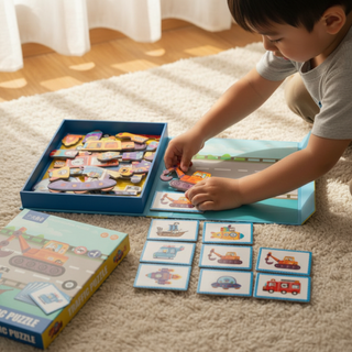 Juego Magnético Puzzle Vehículos Transportes