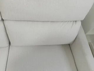 Sofá Cama Beige/Blanco Tela