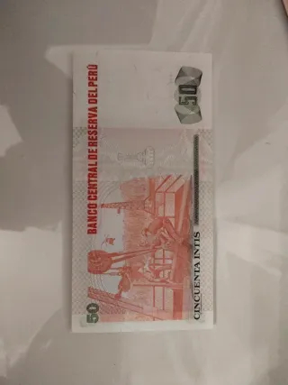 Billete 50 Intis Peruanos 1987