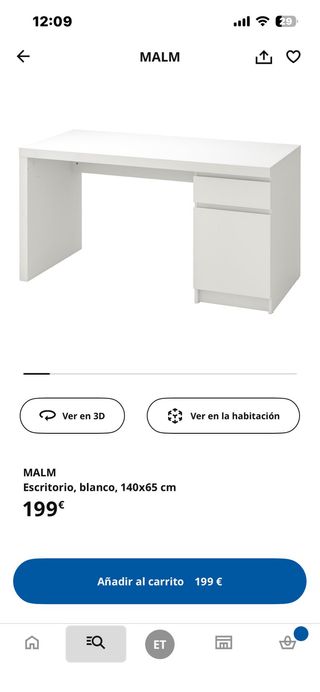 Mesa de escritorio blanca