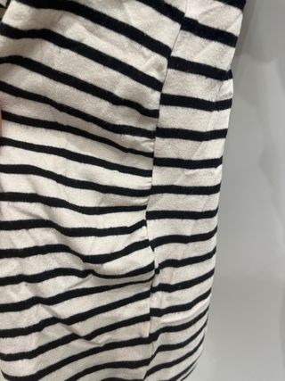 Camiseta lactancia rayas beige y negro