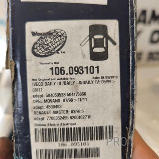 ELEVALUNAS DELANTERO DERECHO IVECO / OPEL / RENAULT NUEVO 106093101