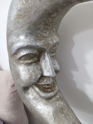 Decorazione Luna Crescente Cartapesta