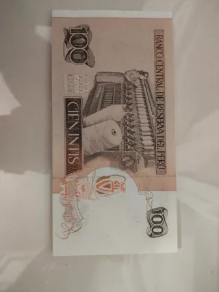 100 Intis Peruanos 1.987