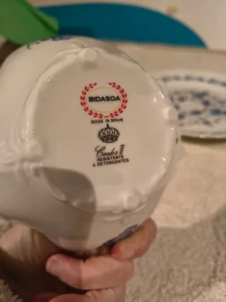 Vajilla Bidasoa Carlos IV Porcelana