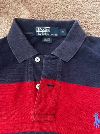 Polo Ralph Lauren Rayas Azul/Rojo Talla M