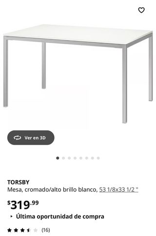 Mesa Comedor Torsby Ikea 135x85cm