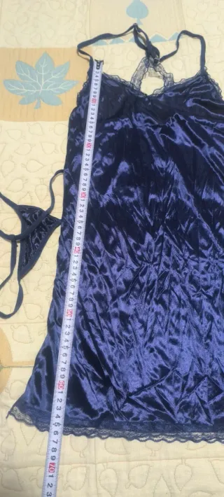 Conjunto lencería azul/morado Talla M