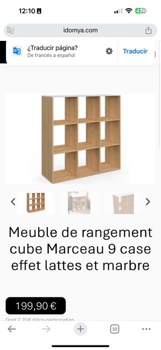 Mueble 9 casilleros Marceau 88x30x88