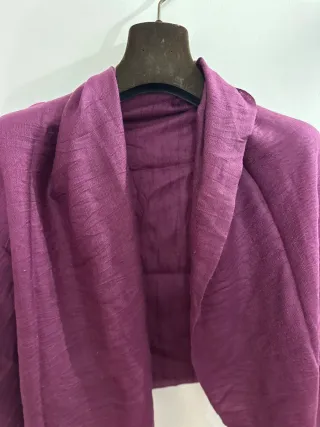 Sciarpa scialle fucsia e lana